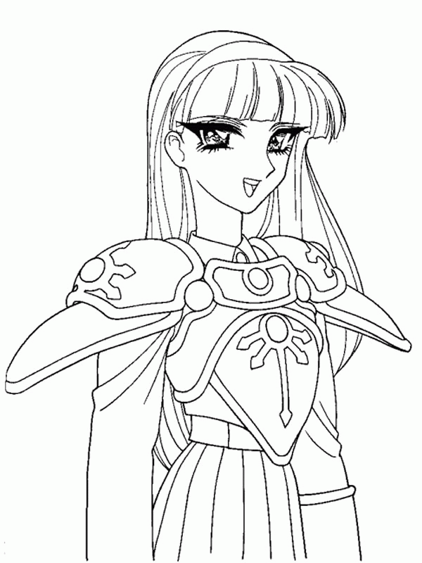 Plansa de colorat cu Anime 104 7